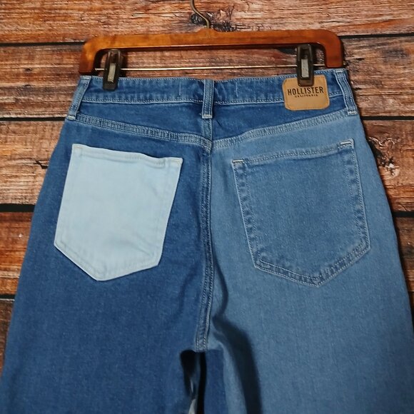 Hollister Jeans Size 28 Ultra High Rise Mom Ankle Crop Patchwork Denim - Picture 5 of 9